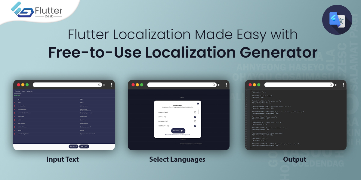 Flutter localization generator